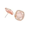 Brincos Quadrados com Olho de Gato Cravejados de Diamante Luxo Leve Alto Padrão Elegante Porta Incenso Mosquiteiro Clipe de Orelha Versátil Delicado Acessórios de Orelha Doces