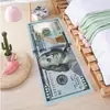 Alfombrilla de Suelo Creativa de Dólares de Amazon Dibujo Animado Simulación de Billetes Manta Larga para Cama de Dormitorio Alfombrilla Personalizada para Puerta de Entrada Felpudo