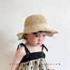 Sombrero de paja para bebé, para vacaciones en la playa, verano, parasol para niños, protector solar, tejido a mano, para niñas