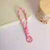 Fio de Contas DIY Criativo Simples Cordão de Celular Porta-Cartão de Boneca Cartão de Embarque Mochila Chaveiro Tecelagem Colorida