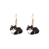 Aretes Divertidos Transfronterizos de Gatito Lindo de Dibujos Animados Aretes Creativos Atmosféricos Aretes de Animales Japoneses y Coreanos Venta al por Mayor Europea y Americana