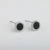 Pendientes Redondos de Circonita de Plata 925 Elegantes Estilo Hong Kong Lujo Ligero Diseño Único Pendientes de Moda para Celebridades de Alto Nivel