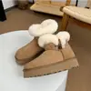 Botas de Nieve Gruesas de Invierno 2026 Sangpo Village Forradas de Piel Nuevas con Hebilla de Cuerno Suela Gruesa Botines Cortos para Mujer Engrosados