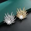Broche Instagram Feminino Tendência Personalizado Grande Corsage Anti-andar Cheongsam High-end Atmosférico Luxo Pino Banhado a Ouro Acessórios de Pino de Gola