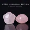 Colgante de pata de gato de cristal rosa natural, pentagrama, zorro de nueve colas, corazón, cabeza de gato tallada, cuentas sueltas, accesorios para joyería DIY