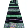 Conjunto de vestido feminino de veludo listrado bordado para outono e inverno em estoque fabricante de tecido de renda atacado Veludo