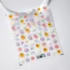 Pegatinas para Uñas Tensoras con Relieve de Gelatina Flor de Cinco Pétalos M483 Flor de Cerezo Melocotón Rosa Flor de Loto Tulipán Flores