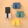 Soporte Multifuncional para Teléfono de Mesita de Noche con Carga, Tipo Adhesivo Fijo, Estante de Almacenamiento para Control Remoto Montado en Pared sin Taladro