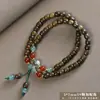 Pulsera de Sandalo Verde Argentino de 8mm con Doble Bucle para Hombres y Mujeres, Cuentas Budistas de Sandalo, Cuentas de Oración, Artículo Cultural, Regalo al por Mayor