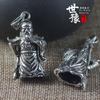 Colgante de Lobo de Pastizal con Soporte Estilo Étnico Aleación Plata de Tíbet Guan Gong Diente de Perro Negro Perro Mastín Tibetano Accesorios de Colgante