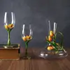 Copa de Cristal Tulipán de Arce del Fabricante Copa de Vino Regalo Taza Esmaltada Juego para el Hogar Lujo Ligero