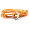 Pulsera de Moda de Estilo Coreano de Venta Caliente de AliExpress, Distintiva Tipo Ancla Vintage, Versátil, Multicapa, Tejida a Mano, Joyería para Mujer