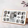 Soporte de Exhibición para Marco de Fotos de Tres Rejillas Impresión Personalizada de Fotos Fotos de Boda Retrato Familiar Foto Adorno de Cristal
