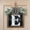 Decoración Personalizada para Puerta Principal Transfronteriza de 26 Letras, Cartel para Puerta, Arreglo de Accesorios, Artesanías de Madera, Adornos Colgantes