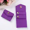 Stock Listo Bolso de Joyería de Cuero de Microfibra Suave de Moda Mini Bolso Bolsita para Joyería Bolsa de Almacenamiento de Joyería Personalizada para Viajes