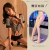 Conjunto de una pieza de cosplay de uniforme de policía de lencería sexy, body ajustado con tiras huecas sexys, cuello en V transparente atractivo