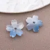 25 Tipos de Vidrio Esmaltado Degradado de 10 mm Flores de Cerezo de Cinco Pétalos Materiales para Accesorios de Cabello Hechos a Mano Estilo Vintage