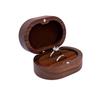 Caja de Madera Maciza para Pendientes de Mujer, Anillos, Joyero de Almacenamiento y Regalo, Nogal Negro Exclusivo Transfronterizo para Regalos de Enamorados Logo