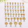 Paquete de 14k color dorado retención de color micro incrustado circonita toro DIY joyería hecha a mano cuenta espaciadora tapa de flor espaciadora material de accesorios de cuentas