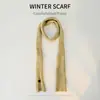 Cachecol Pequeno de Tricô Slim com Design de Nicho para Mulheres, Novo Outono e Inverno Cor Sólida Roupa com Personalidade Aquecedor de Pescoço Acessório de Moda Tendência