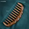 Peine de Dientes Anchos para Cabello Rizado, Especial para Permanente, Peine Alisador de Madera de Sándalo para Mujer, Peluquería Casera, Peine Meridian para Masaje de Cabeza