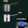 Freidora de acero inoxidable para el hogar, mini sartén de doble propósito para freír y escurrir, sartén pequeña profunda especial para freír papas fritas de cocina, venta al por mayor