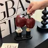 Portapalillos de cereza roja, caja de hisopos de algodón para el hogar, alto valor estético, lindo y creativo, caja de hilo dental de alta gama, caja de almacenamiento de palillos