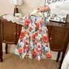 Vestido Sem Manga para Meninas 2026 Verão Novo Estilo Vestido Princesa Estampado Infantil Vestido de Sol de Praia para Crianças de 1 a 7 Anos