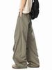 Pantalones cargo paracaidista plisados estilo americano para hombre y mujer, marca de moda de primavera, diseño holgado, pantalones cimitarra de pierna ancha, pantalones casuales de secado rápido