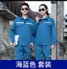 Conjunto de Ropa de Trabajo Antiestática para Hombre de Primavera y Otoño Poliéster-Algodón Reflectante Cuello Alto Ropa de Trabajo para Gasolinera Petroquímica Ropa de Protección Laboral para Planta Química