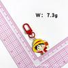 Llavero de One Piece con animación transfronteriza, Luffy, Nami, auriculares de metal, bolso, colgante pequeño, colgante de estudiante, dibujos animados