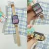 Adequado para Pulseira de Relógio Xiaomi 9Pro Pulseira 8Pro Gatinho Biscoito Feminino Pulso Couro Relógio Arroz Vermelho Watch5/4 Pulseira de Relógio