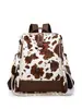 Bolso Pequeño Cuadrado de Nuevo Diseño de Nicho con Estampado de Vaca para Mujer, Bolso Cruzado con Cadena Texturizado Versátil de Moda para el Verano