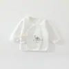 Nueva ropa cálida de jacquard de tres capas para otoño e invierno, con espalda media, para bebés, costura sin costuras, algodón 100% Clase A para recién nacidos