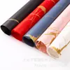 Papel de Envoltura para Flores Impermeable con Patrón de Mármol Dorado Papel Liso Coreano
