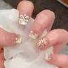 Fuegos Artificiales Danza del León Ojo de Gato Francés Uñas Portátiles Hechas a Mano Blanqueamiento Estilo Corto Festivo Parche de Uñas Artísticas de Alta Gama Uñas Postizas