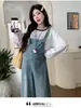 2025 Nuevo Otoño Estilo Retro Mamá Caliente Overol Exterior + Camiseta Básica Versátil Ropa Casual de Trabajo Traje de Maternidad