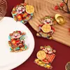Sorte Fortuna Cabeça Balançante Deus da Riqueza Ímã Adesivo para Geladeira Deus da Riqueza Balançante Decoração para Atrair Riqueza e Bênçãos Adesivo Ornamental Decorativo Festivo