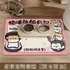 Alfombrilla para cuenco de mascota de gato lindo de dibujos animados, absorbente de tierra de diatomeas, secado rápido, alfombrilla para el hogar para perros y gatos, alfombrilla universal para el suelo de mascotas