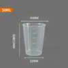 Copo Medidor de Plástico Espesso com Escala, Copo de Isca, Ferramenta de Medição para Assar DIY, Copo Medidor de Plástico de 20ml 30ml, Cilindro Graduado