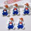 Accesorios de resina DIY joyería parche para carcasa de teléfono móvil hebilla para zapatos con agujero pegatinas para taza accesorios para tocado de niños dibujos animados Navidad
