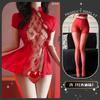 Vestido Curto Vintage Cheongsam Bordado Renda Vazada Sexy Costas Nuas Estilo Antigo Alça Uniforme Puro Desejo
