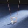 Collar Elaine Original de plata de ley 925 con forma de corona para mujer, estilo Ins, joyería que combina con todo, diseño de nicho, colgante ligero de lujo, venta al por mayor