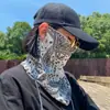 Máscara de Proteção Solar para Moto Retrô Protetor Solar de Verão para Homens Mulheres Orelha Suspensa Toalha de Rosto para Ciclismo Cobertura Facial Completa Proteção de Pescoço Integrada
