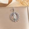 Moderna Joyería Colgante de Collar con Diamantes Completos de Cobre Microincrustado de Circonita Estilo Europeo y Americano para Mujeres, Joyería Ins Transfronteriza, Colgante que No se Desvanece