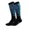 Calcetines de compresión largos deportivos europeos y americanos con contraste de rayas, transpirables, agradables para la piel, con ajuste elástico, para correr y andar en bicicleta.