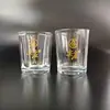 Marca Profissional Personalizada Logo Presente Copos Pequenos de Baijiu 50ml Copos Quadrados Pequenos Copos de Shot Copos Bullet para Bar