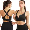 Novo Sutiã Esportivo Ajustável com Zíper Frontal À Prova de Choque Respirável Sem Aro Colete Costas Cruzadas Roupa Íntima de Beleza para Mulheres