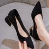 Zapatos de Trabajo Formales Profesionales de Suela Blanda Plana para Mujer Estilo Francés de Noche Zapatos de Mujer Temperamento Versátil Zapatos de Cuero Estilo Coreano Zapatos Negros