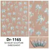 Novos Adesivos de Manicure Popular com Laço Embossado 5D Redanco Adesivos Estéreo para Unhas Dr-1167